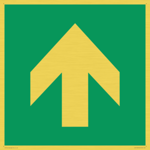 E907 Safe condition: Up / forwards arrow (90 deg supplimentary)